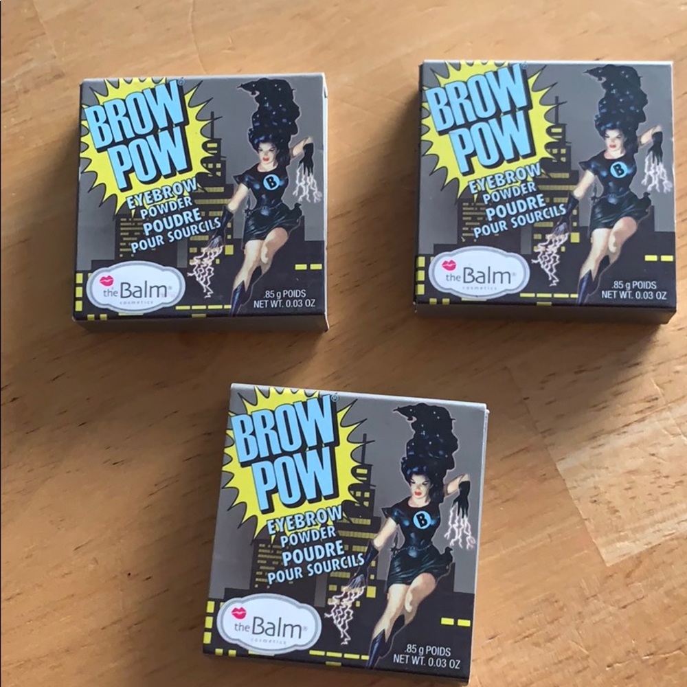 3 NEW The Balm BROW POW eyebrow powder.